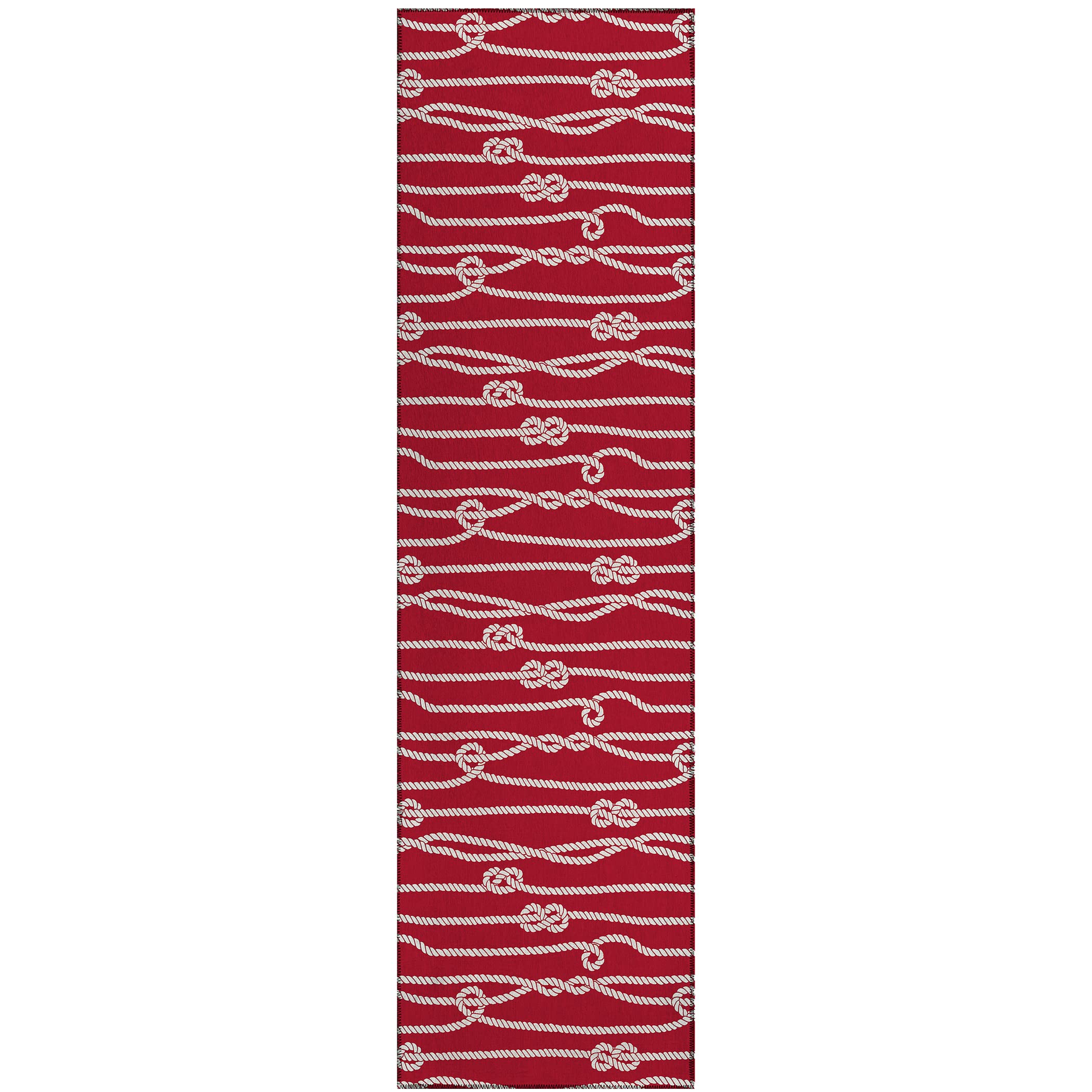 Addison Rugs Harpswell Ahp37 Ruby 2'3" X 7'6" Indoor Outdoor Runner Rug, Easy Clean, Machine Washable, Non Shedding, Bedroom, Living Room, Dining Room, Kitchen, Patio Rug