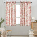 Vogol Small Window Curtains, 2 Panels Leaves Pattern Window Treatment, 54 Inch Length Decorative Drapes For Kitchen Home Office