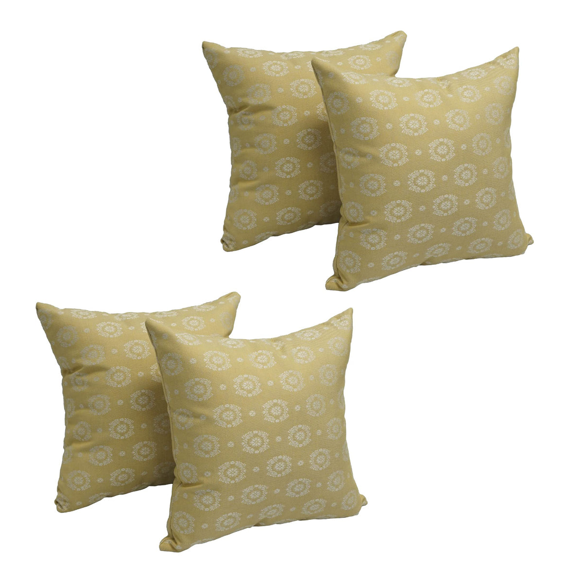 Blazing Needles Square Jacquard Throw Pillow, 17", Queen Mary 4 Count