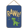 Disney Pixar Toy Story Rex Hanging Wood Wall Decor - Cute Toy Story Sign for Kids Bedroom, Play Room or Movie Room