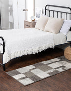 Unique Loom Autumn Collection Area Rug - Providence (2' 7'' X 10' Runner, Gray/ Ivory)