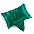 Hommxjf Satin Pillowcases With Zipper (20X26),Standard Size Pillowcases Set Of 2, Blackish Green Silk Pillowcase For Hair And Sk