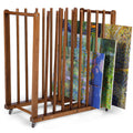 Copperstor Art Canvas Storage Rack (Walnut Stain)