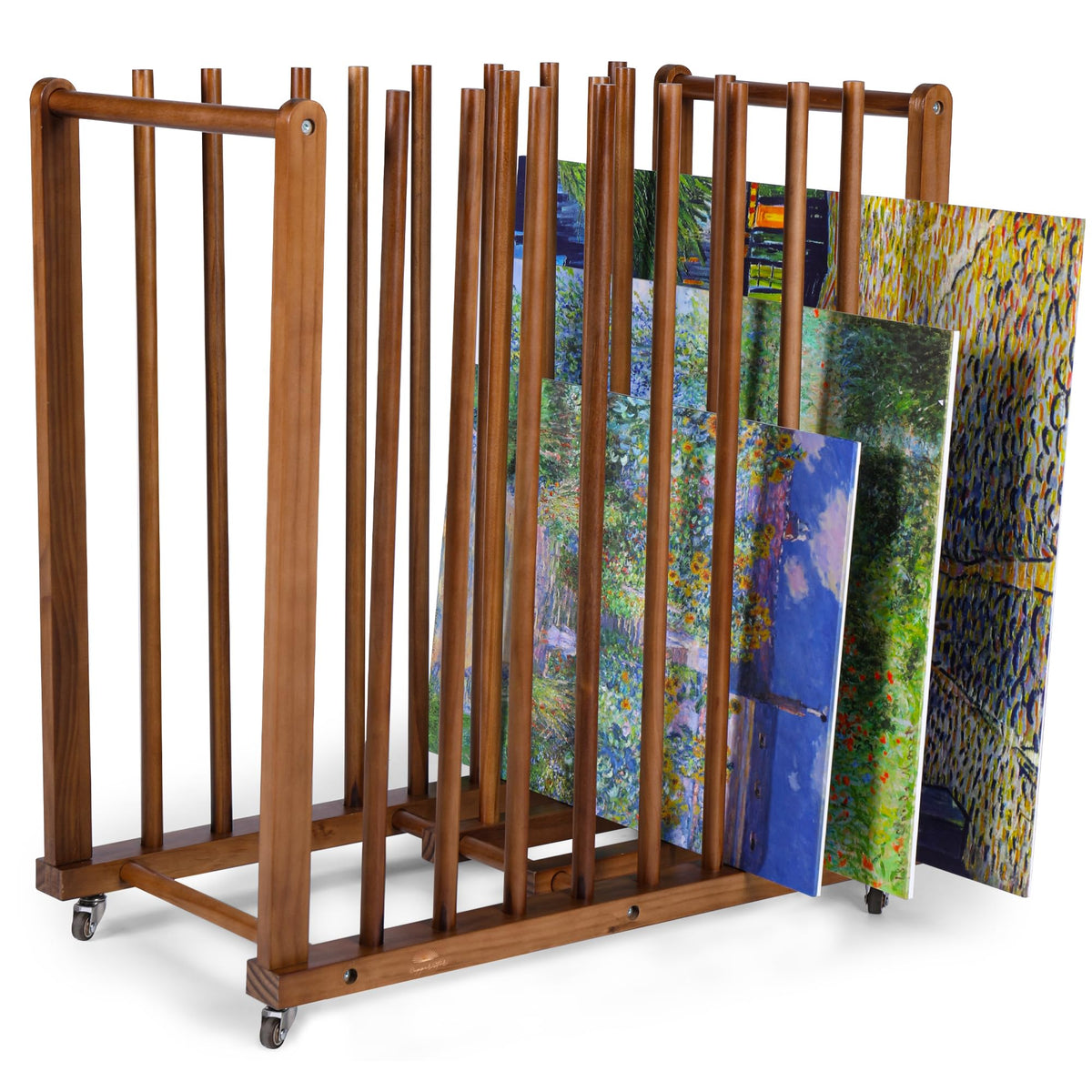 Copperstor Art Canvas Storage Rack (Walnut Stain)
