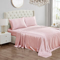 Juicy Couture Twin Size Silk Satin Bed Sheet Set, Deep Pocket Silky Satin Twin Sheet Set With 1 Fitted Sheet, 1 Flat Sheet And 1