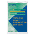 Tops Steno Books, 6' X 9', Gregg Rule, 80 Sheets, 12 Pack (8020), White