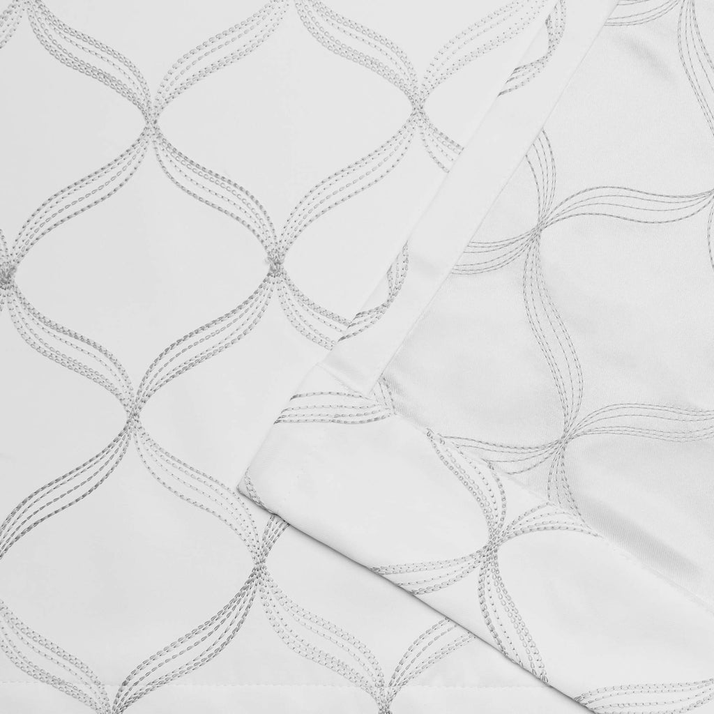 Exclusive Home Curtains - Eh8371-01 2-84G Amelia Embroidered Woven Blackout Grommet Top Curtain Panel Pair, 52X84, Winter