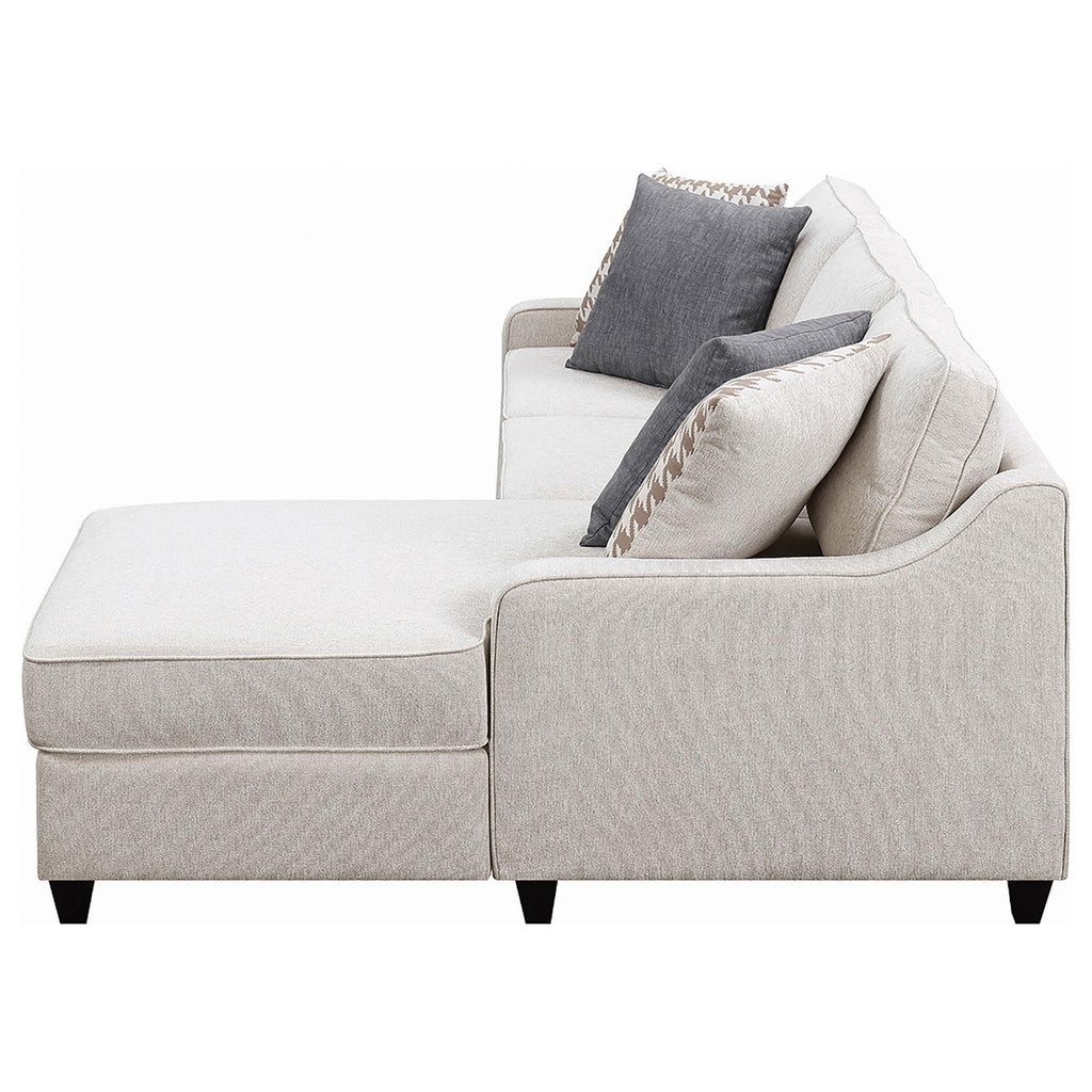 Coaster Home Furnishings Mcloughlin Upholstered Sectional Platinum