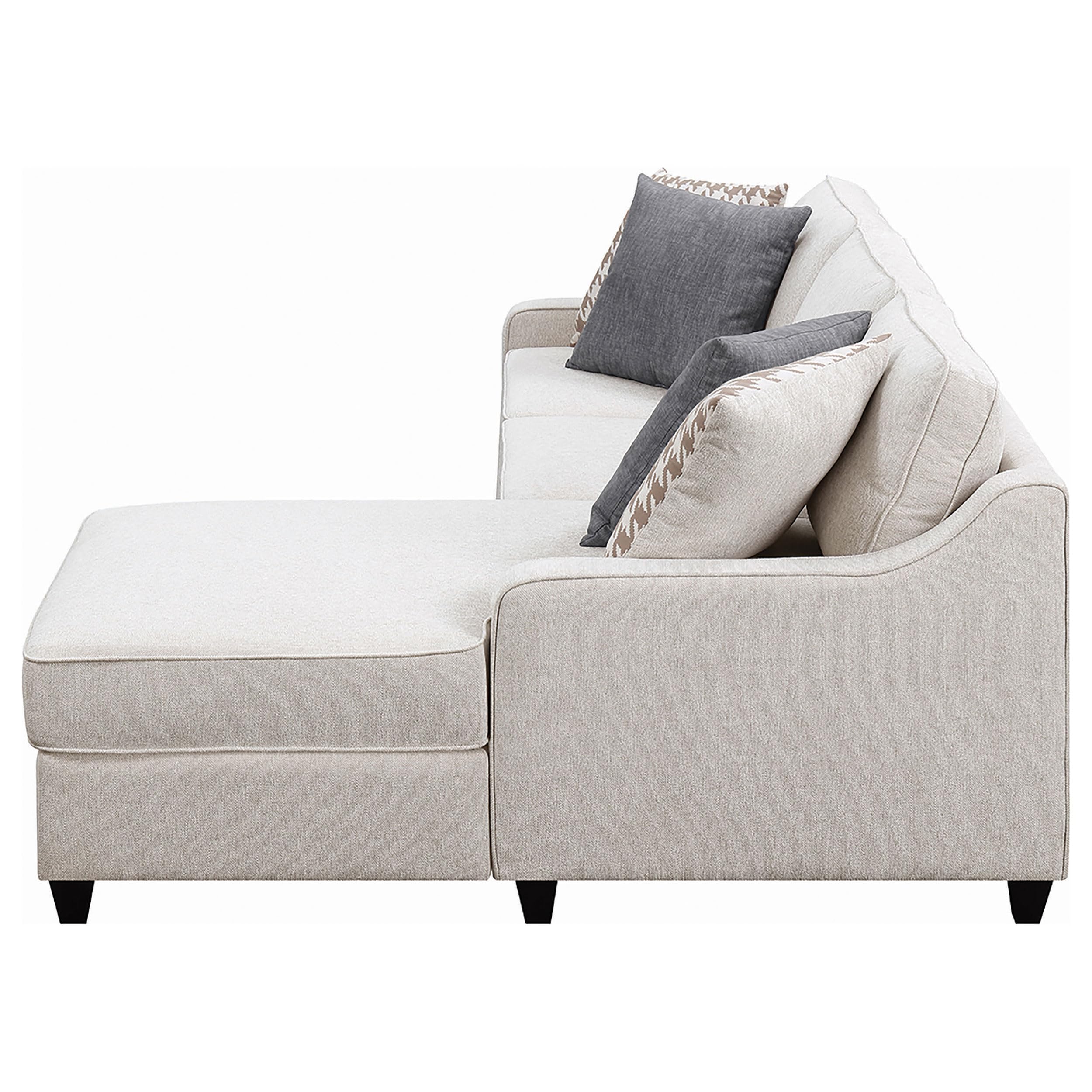 Coaster Home Furnishings Mcloughlin Upholstered Sectional Platinum