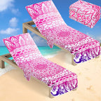 Oudain 2 Pcs Beach Chair Covers With Side Pockets Boho Pool Chaise Lounge Cover Mandala Microfiber Chaise Lounge Chair Towel Cover For Outdoor Garden Patio Sunbathing Lawn,28.7 X 82.5 Inch(Sweet)