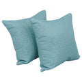 Blazing Needles Square Polyester Jacquard Throw Pillows, 17", Mabul Spa 2 Count