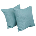 Blazing Needles Square Polyester Jacquard Throw Pillows, 17", Mabul Spa 2 Count