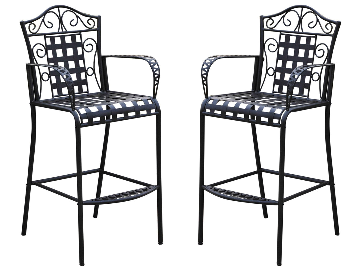 International Caravan Mandalay Outdoor Bar Stools - Set Of 2