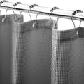 Amazerbath Grey Shower Curtain, Waffle Shower Curtain, Fabric Shower Curtain With Waffle Weave, Heavy Duty Fabric Shower Curtain