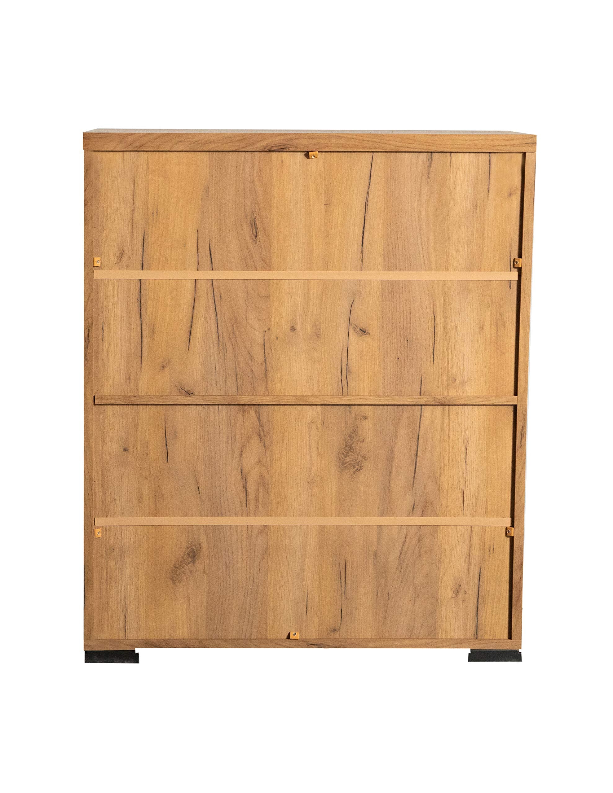 Coaster Furniture Metal Mesh Door Accent Cabinet Golden Oak and Gunmetal 951107