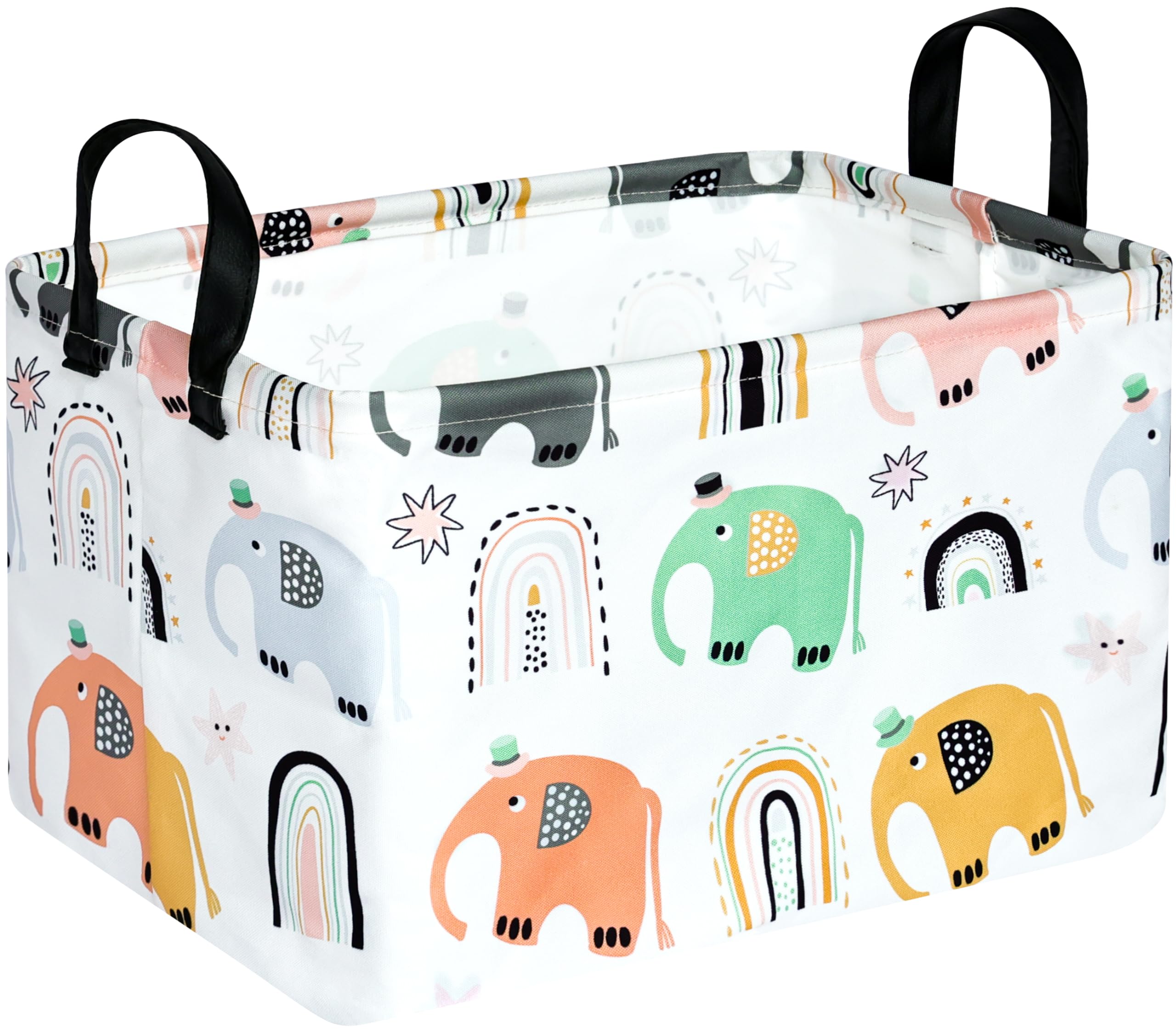 ACMUUNI Rectangle Kids Shelf Basket Nursery Storage Basket Laundry Basket Laundry Hamper with Handles,Baby Toys Storage Box and 