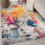 Rugshop Sky Collection Modern Abstract Area Rug 4' x 6' Multi