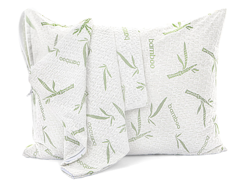 Utopia Bedding Bamboo Viscose Waterproof Pillow Protector Zippered (2 Pack) Standard - Bed Bug Proof Pillow Encasement 20 X 26 I