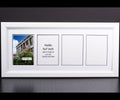 CreativePF 4 Opening Glass Face White Picture Frame to hold 5 by 7 inch Photographs including 10x24-inch White Mat Collage
