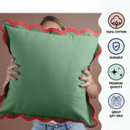 Folkulture Christmas Pillow Covers 20X20, Decorative Couch Pillows For Living Room, 100% Cotton Boho Pillow Case Or Cute Outdoor