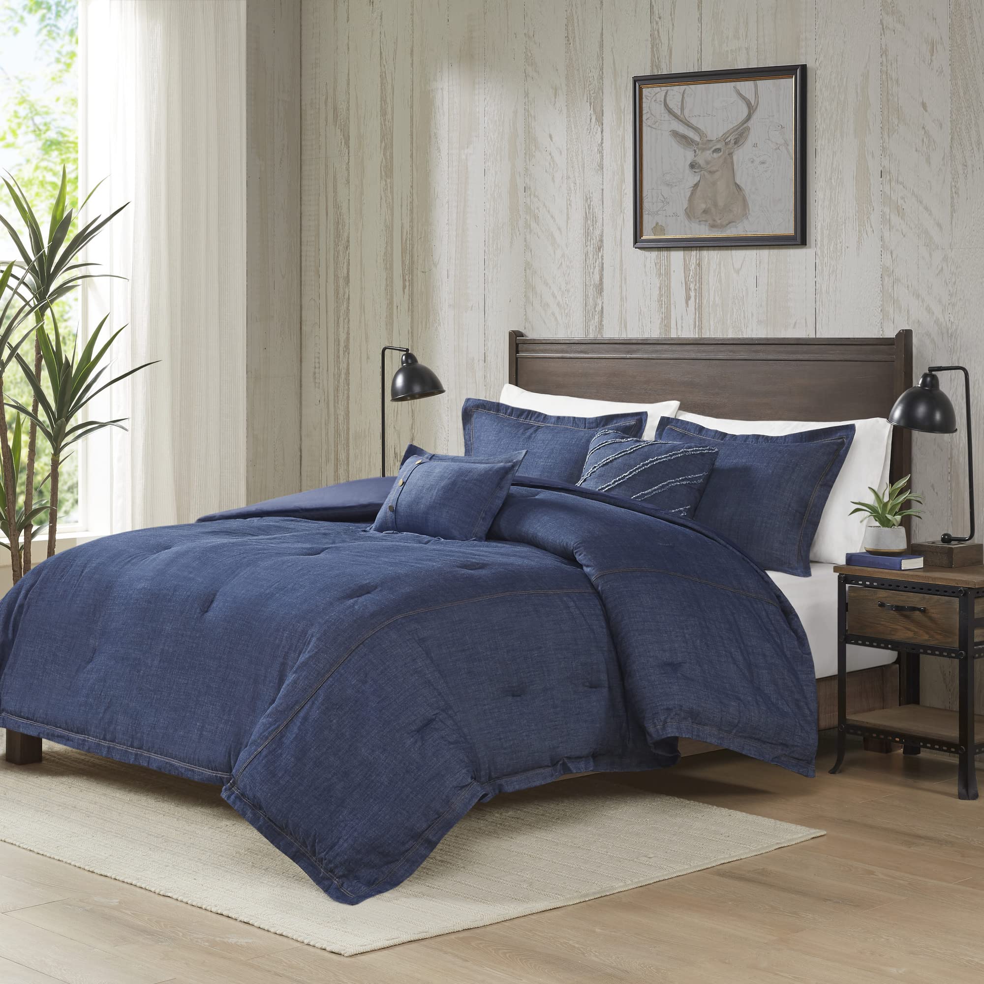 Woolrich Rustic Lodge Cabin Comforter Set - All Season Down Alternative Warm Bedding Layer And Matching Shams, Oversized Twin, P