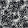 Unique Loom Sofia Collection Area Rug - Grand (6 1 Square, Black/ Ivory)