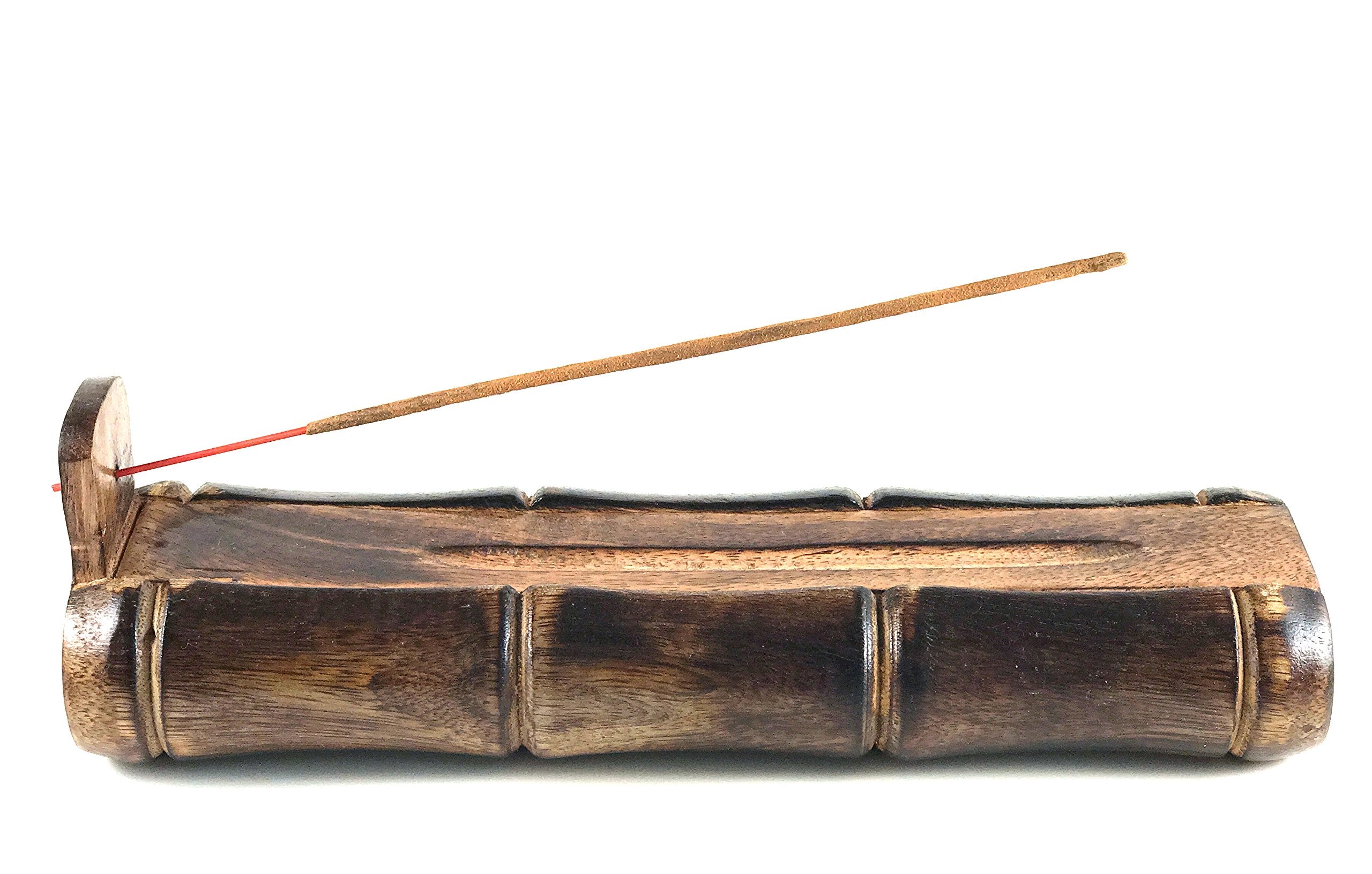 Incense Holder Burner Handmade Stick Incense Burner with Storage Compartment, Ash Catcher for Meditation, Yoga, Catches All Ashe