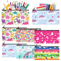 Ctosree 6 Pieces Pencil Case Pouch For Kids Girls First Day Of School Gift Cute Dinosaur Pencil Pouch Unicorn Cartoon Cosmetic B