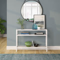 Henn&Hart 42 Wide Rectangular Console Table in White, Entryway Table, Accent Table for Living Room, Hallway