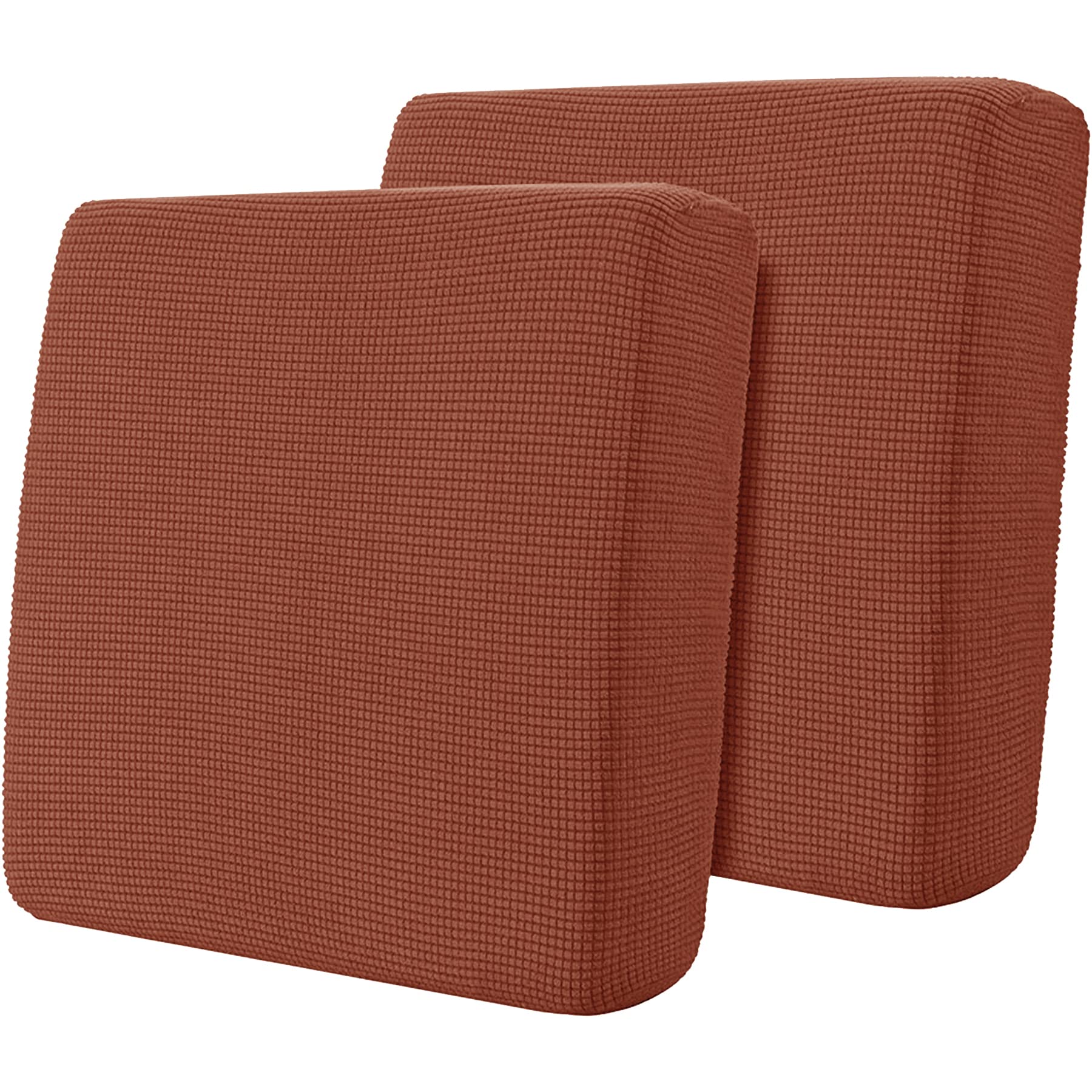 Hokway Stretch Couch Cushion Slipcovers Reversible Cushion Replacement Slipcovers Sofa Cushion Covers(Brick, 2)