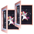 FrameWorks 2-Pack, 10    x 12.5    Pink Wooden Kids Art Frame - Frames for Kids Artwork with Gallery Style Edges, Tempered Glass