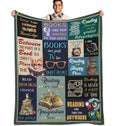 Fiwbnasz Book Lovers Gifts Women, Librarian Gifts For Women, Book Club Gifts For Women Kids Ideas, Book Blanket Reading Blanket