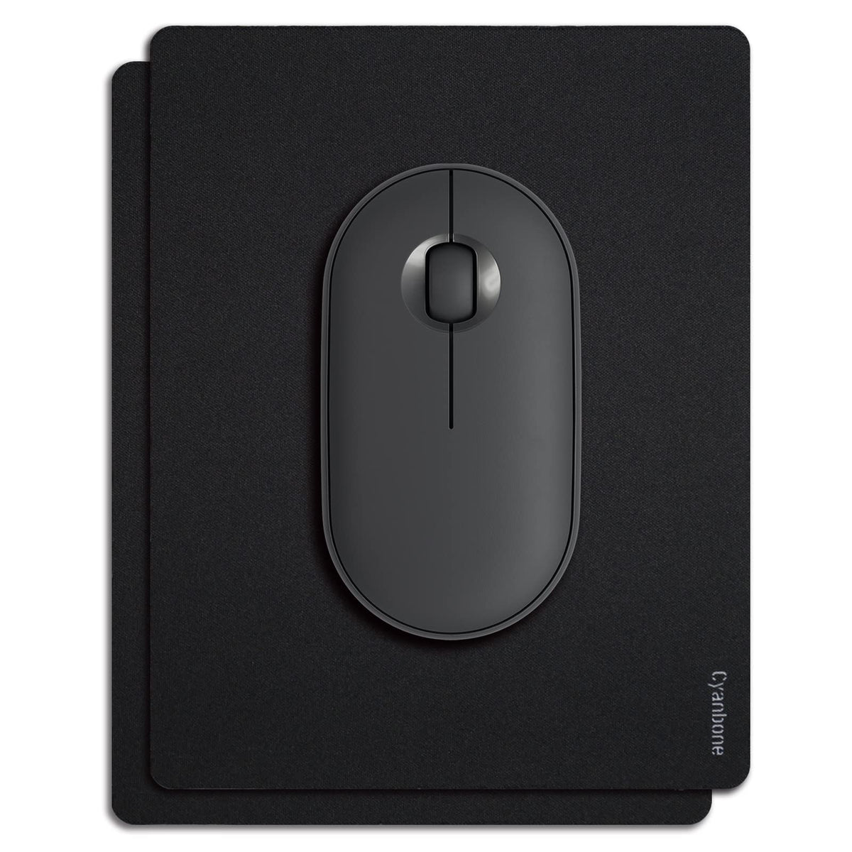 Cyanbone Mini Mouse Pad Small Size 2 Pack, Portable Mouse Pad For Laptop Waterproof, Cute Travel Mousepad Black With Non Slip Ru