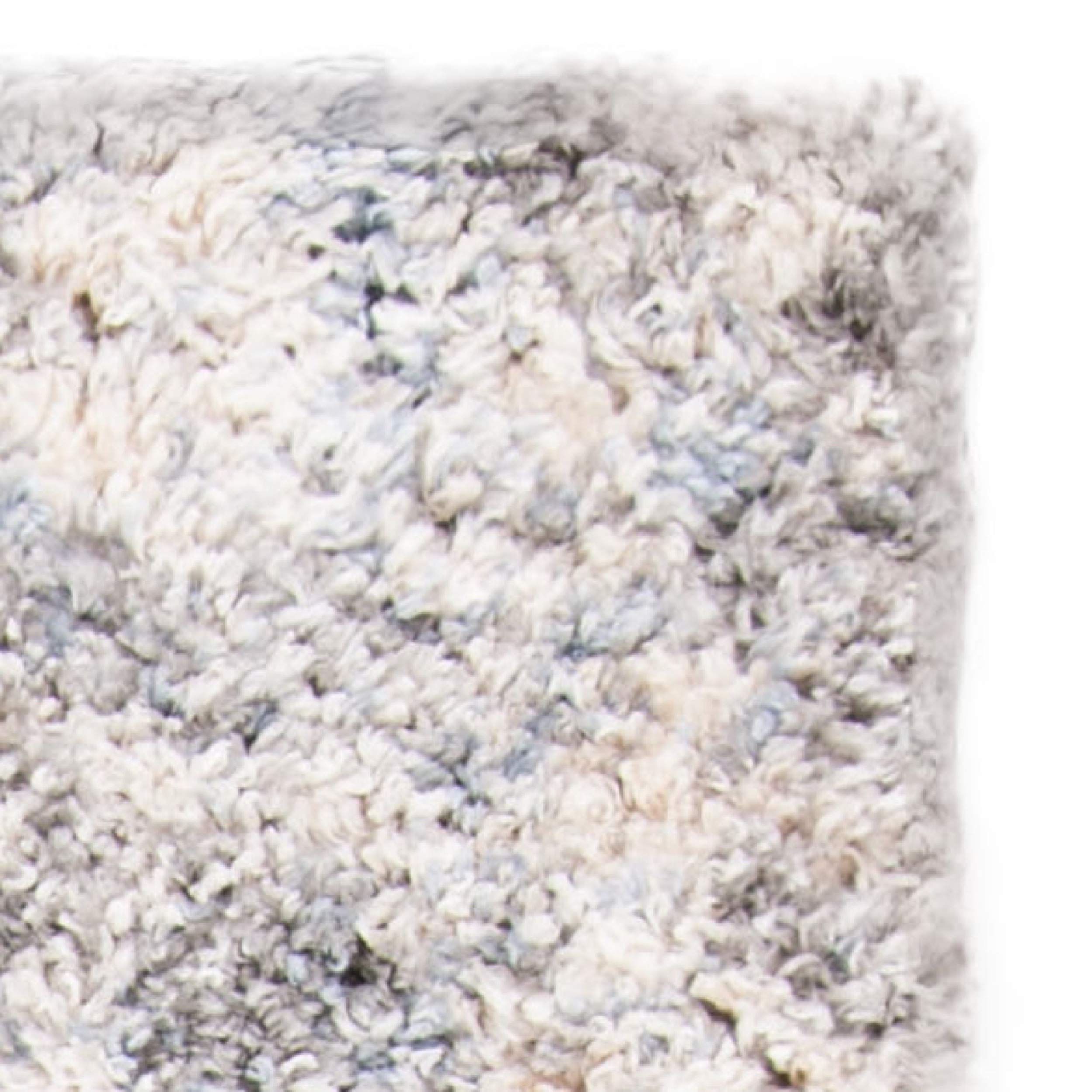 Safavieh Berber Shag Collection Accent Rug - 3'3'' X 5'3'', Grey Blue & Cream, Non-Shedding & Easy Care, 1.2-Inch Thick Ideal Fo