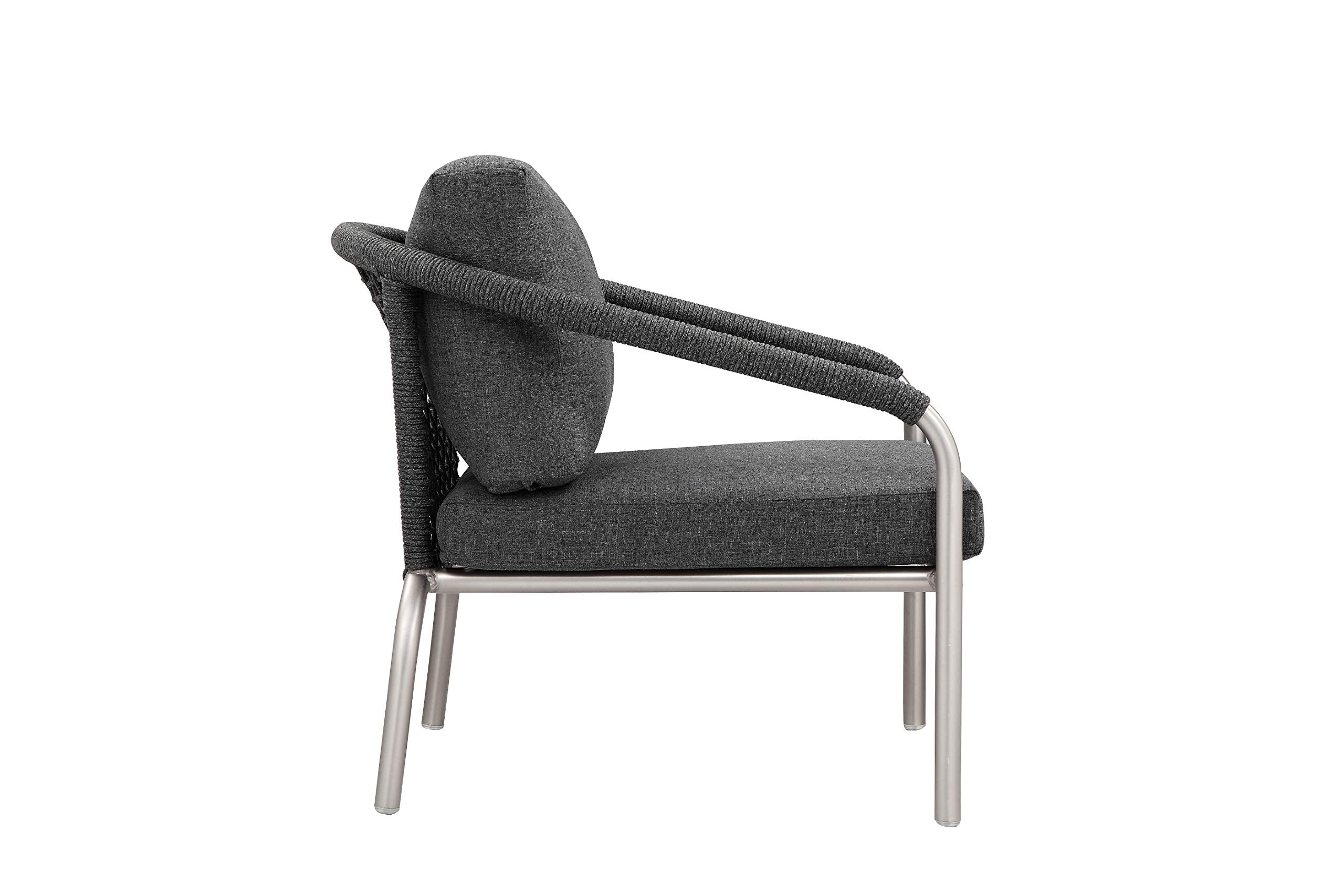 Pangea Home X-Chelsea 4 Gry Conversation Set, Grey