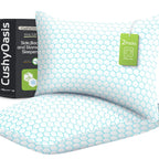 Cushyoasis Shredded Memory Foam Pillow For Sleeping, Cooling Bed Pillows Set Of 2, Adjustable Pillows For Side, Back, Stomach Sl