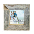 BARNWOODUSA | Farmhouse 4x4 Picture Frame | 1 1/2 inch Molding | 100% Reclaimed Wood | Rustic | Natural Weathered Gray
