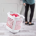 Sterilite 1.75 Bushel Ultra Wheeled Laundry Basket, Handle and Wheels for Easy Rolling of Clothes to and from the Laundry Room, 