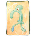 Silver Buffalo Spongebob Squarepants Squidward Artwork 45' X 60' Fleece Throw, Soft And Cozy Blanket, 180 Gsm