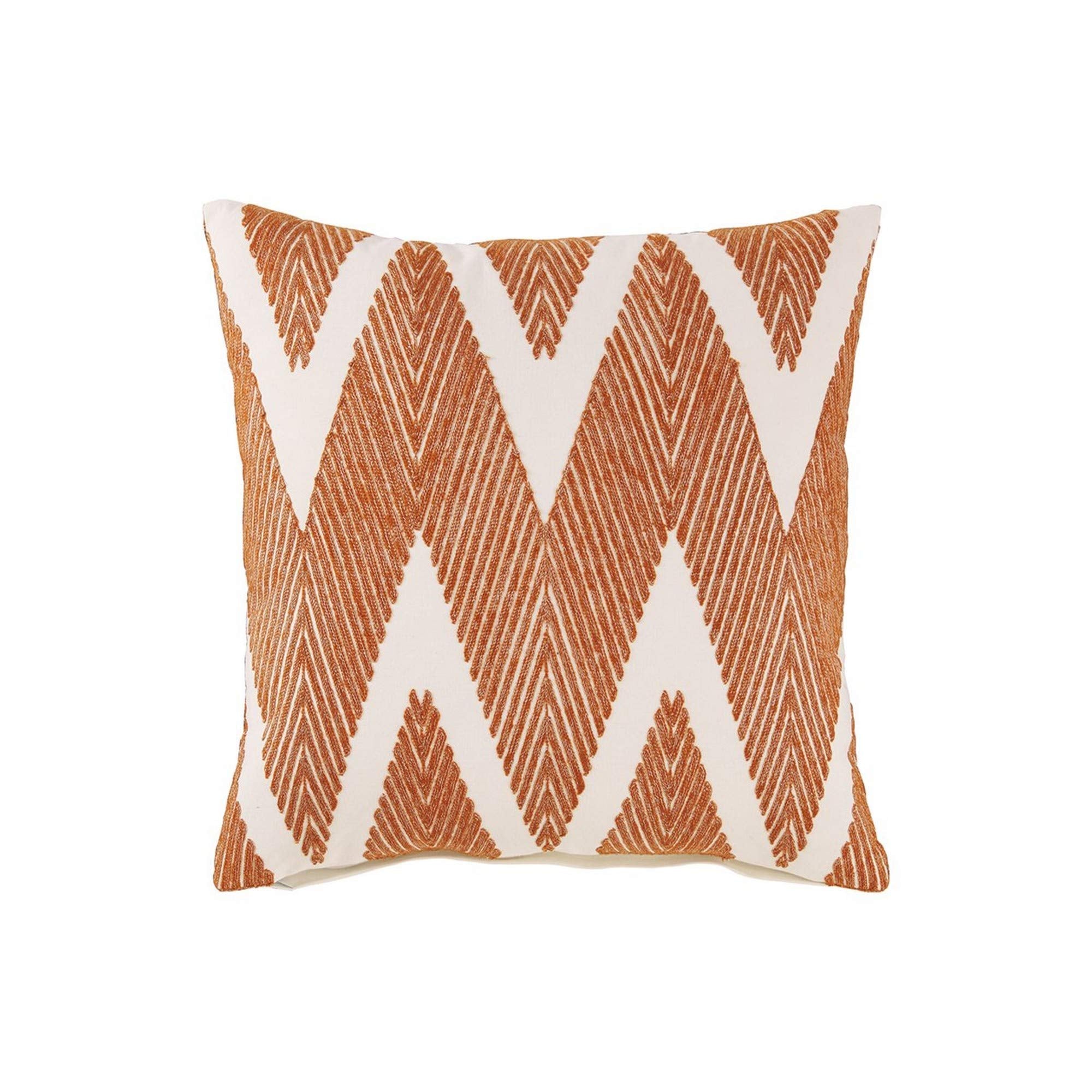 20 x 20 Zippered Cotton Accent Pillow with Herringbone Print, Set of 4