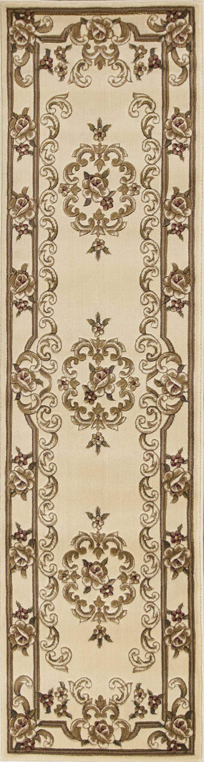 HomeRoots Decor 2'2-inch x 7'11-inch Runner Polypropylene Ivory Area Rug