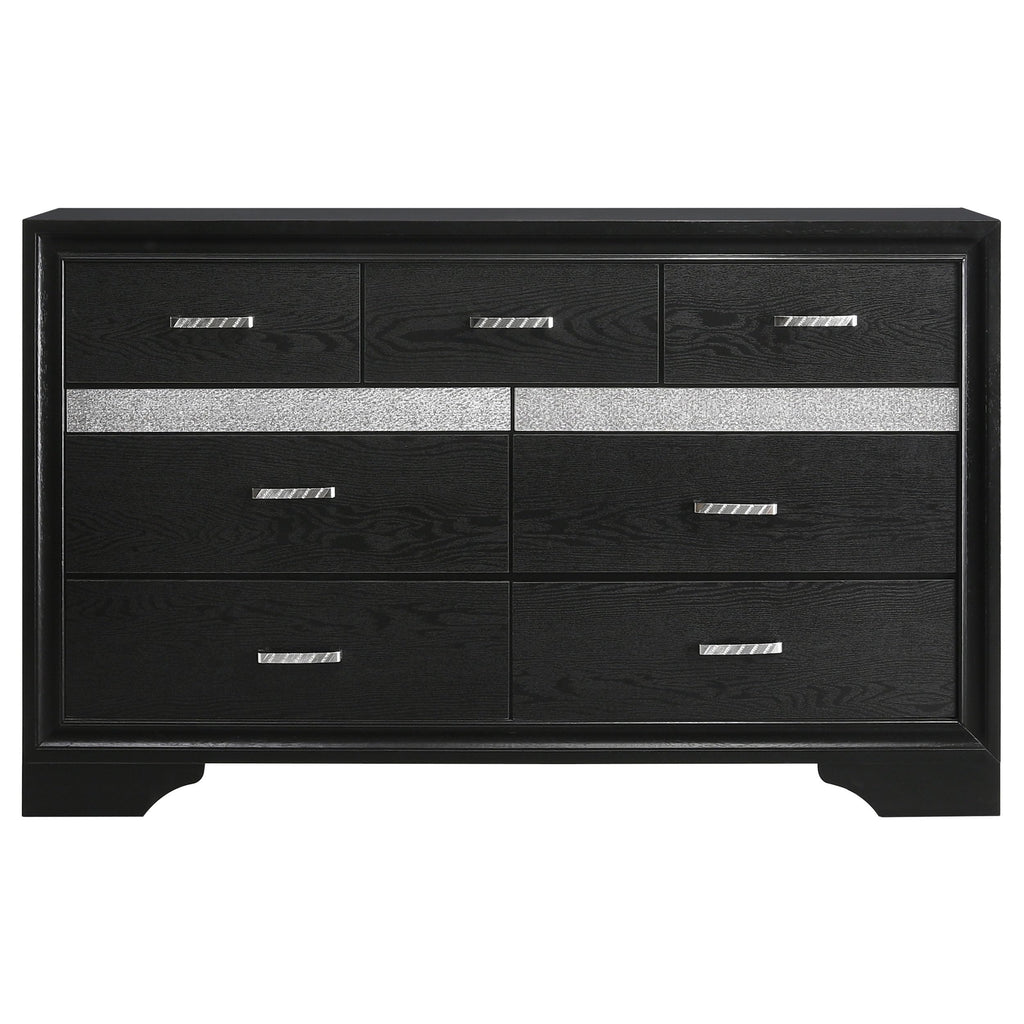 Coaster Home Furnishings Miranda Contemporary 63-inch 9-Drawer Bedroom Dresser Clothing Storage Cabinet Wide Chest of Drawers Organizer Unit Black 206363