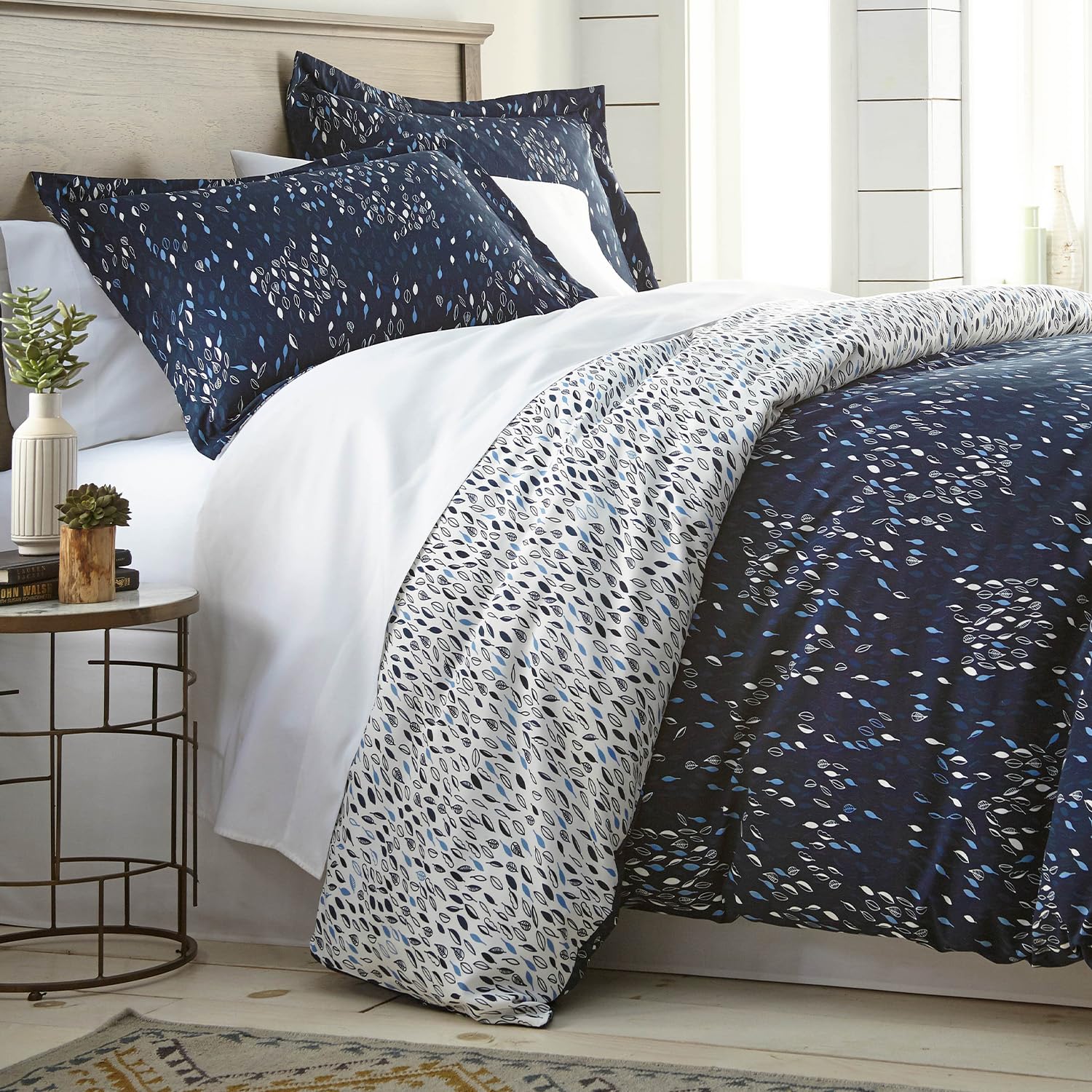 Southshore Fine Living, Inc. Botanical Leaves Collection - 2-Piece Twin Bed Comforter Set, Down Alternative Comforter Set, Micro