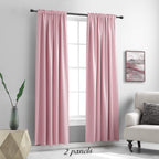 Donren Pink Blackout Drapes For Girls Room - Baby Home Decoration Privacy Protection Thermal Insulated Blackout Window Drapes With Rod Pocket (2 Panels,52 X 84 Inch)