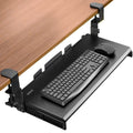 Vivo Large Height Adjustable Under Desk Keyboard Tray, C-Clamp Mount System, 27(33 Including Clamps) X 11 Inch Slide-Out Platfor