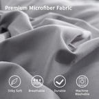 Downcool King Size Comforter Set - Grey Comforter King Size, Pintuck 3-Piece Bedding Comforter Sets, 1 Pinch Pleated Comforter &