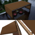 ColourTree 7  x 23  Brown Waterproof Pergola Sun Shade Canopy Replacement Cover UPF50, Commercial Grade 260 GSM Cloth for Outd