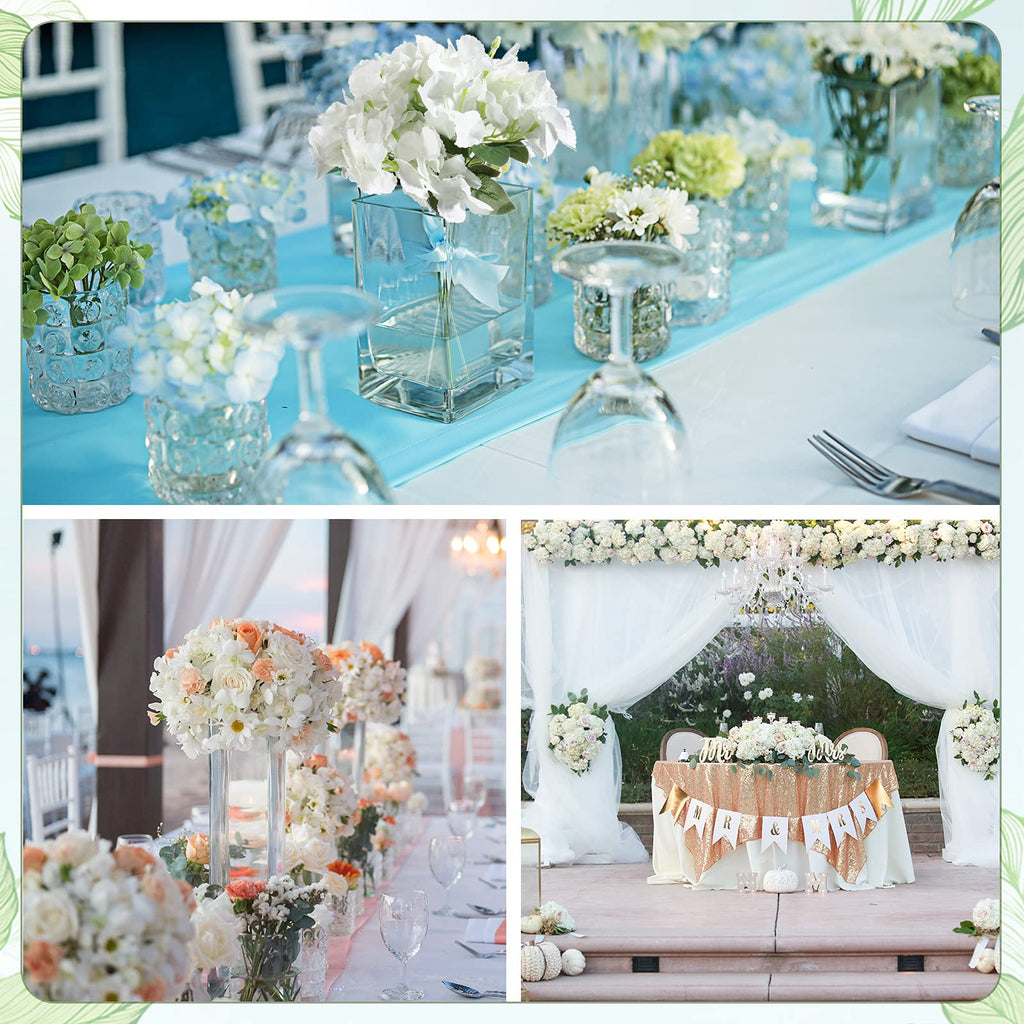 30 Sets Silk Hydrangea Flowers Artificial Hydrangea Flowers White Faux Hydrangea Flowers Hydrangea Flower Decorations With Stems