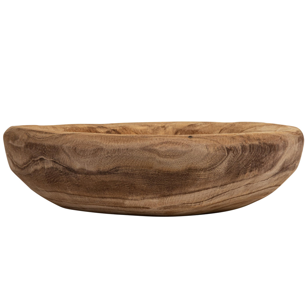 Creative Co-Op Decorative Paulownia Wood Bowl