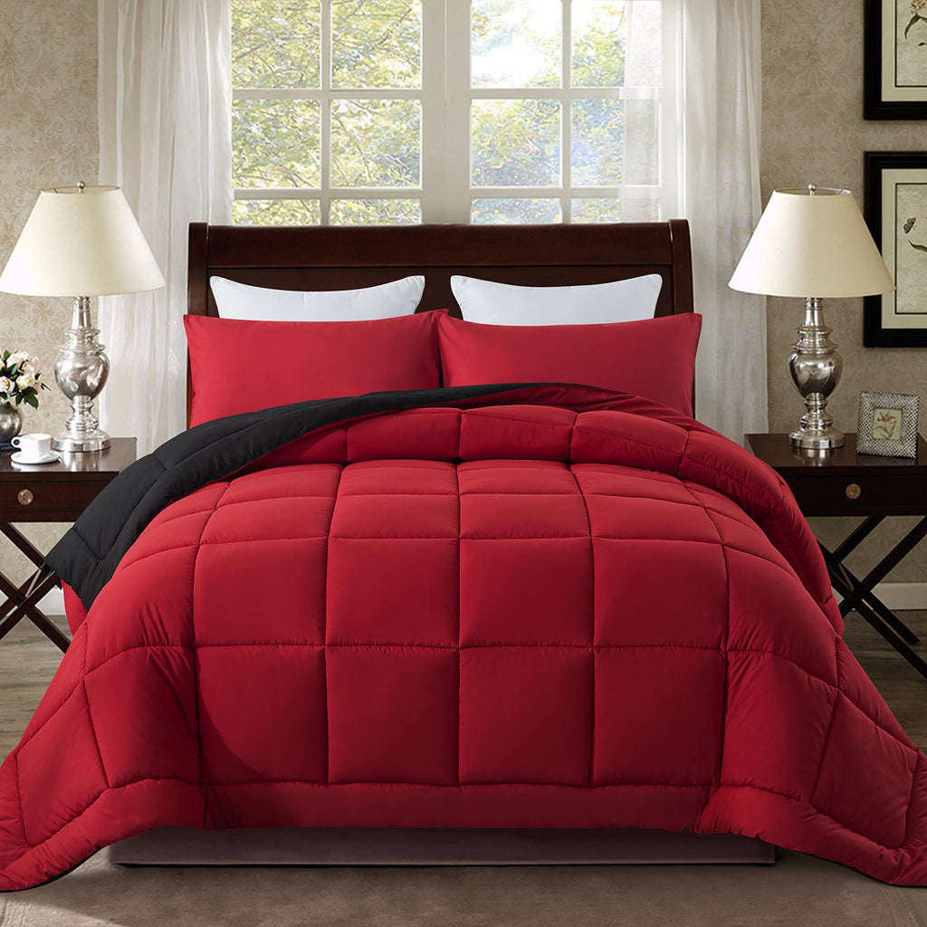 Downcool Full Size Comforter Sets -All Season Bedding Comforters Sets With 2 Pillow Cases -3 Pieces Bed Set Down Alternative Com